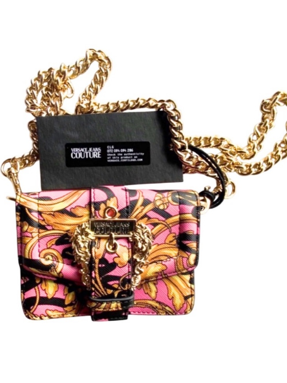 Pink Versace Jeans Baroque Print Mini Crissbody - Picture 3 of 5